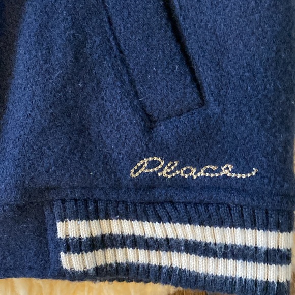 Children’s Place Wool Varsity Bomber Jacket Size Small (5/6) - Picture 3 of 7